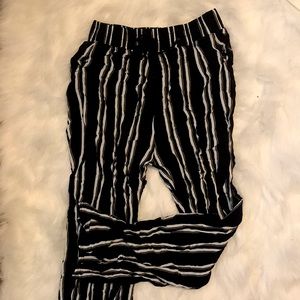 Striped flared pants size XL blue fashion(v small)